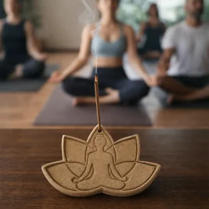 lotus figürlü seramik tütsülük