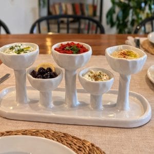 el yapımı seramik Çoklu meze ve kahvaltı sunum tabağı
