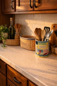 el yapımı seramik kaşıklık – dekoratif utensils holder